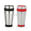 16oz insulated double wall thermal travel mug with screw lid